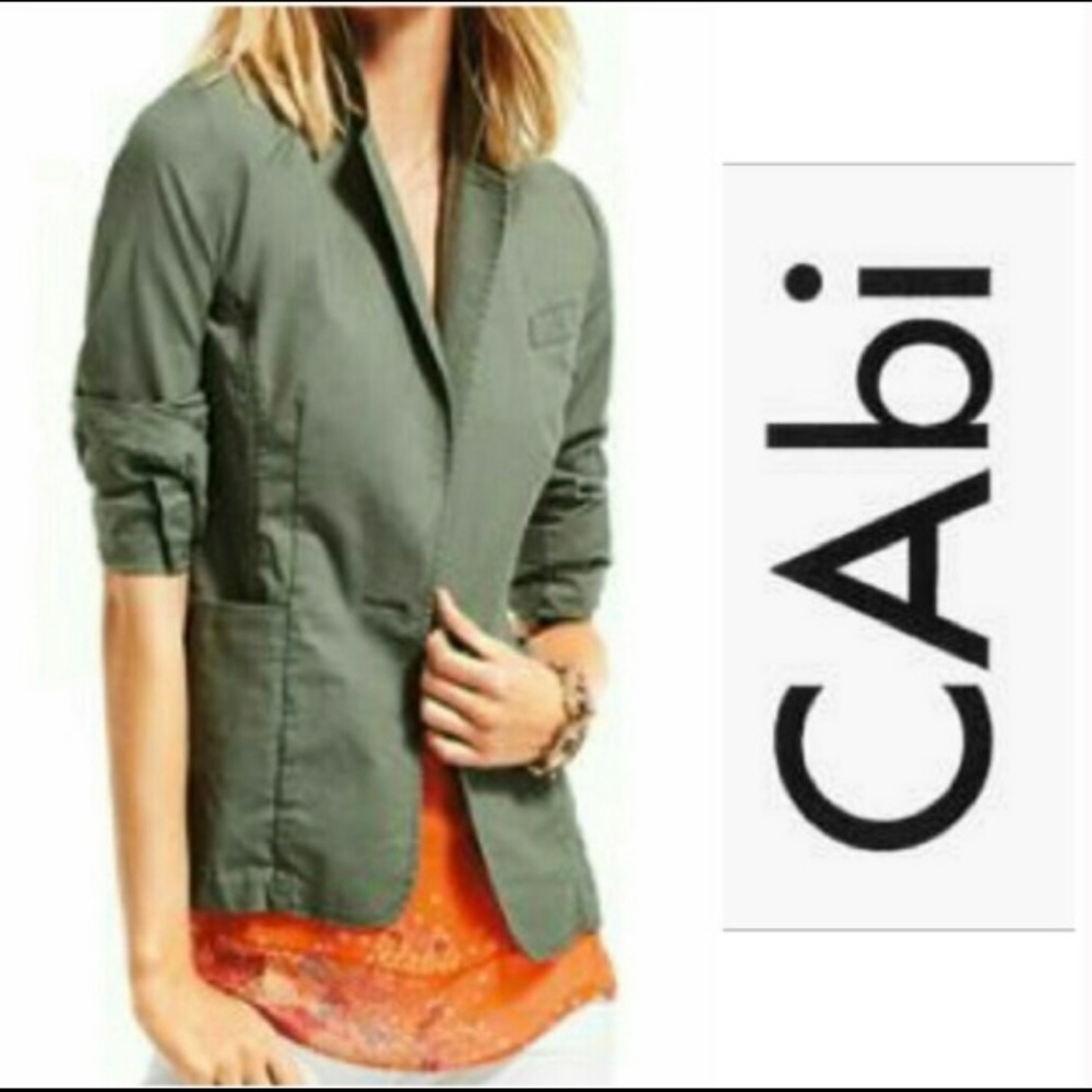 CAbi Style 207 Olive Green Cotton Stretch Jacket L